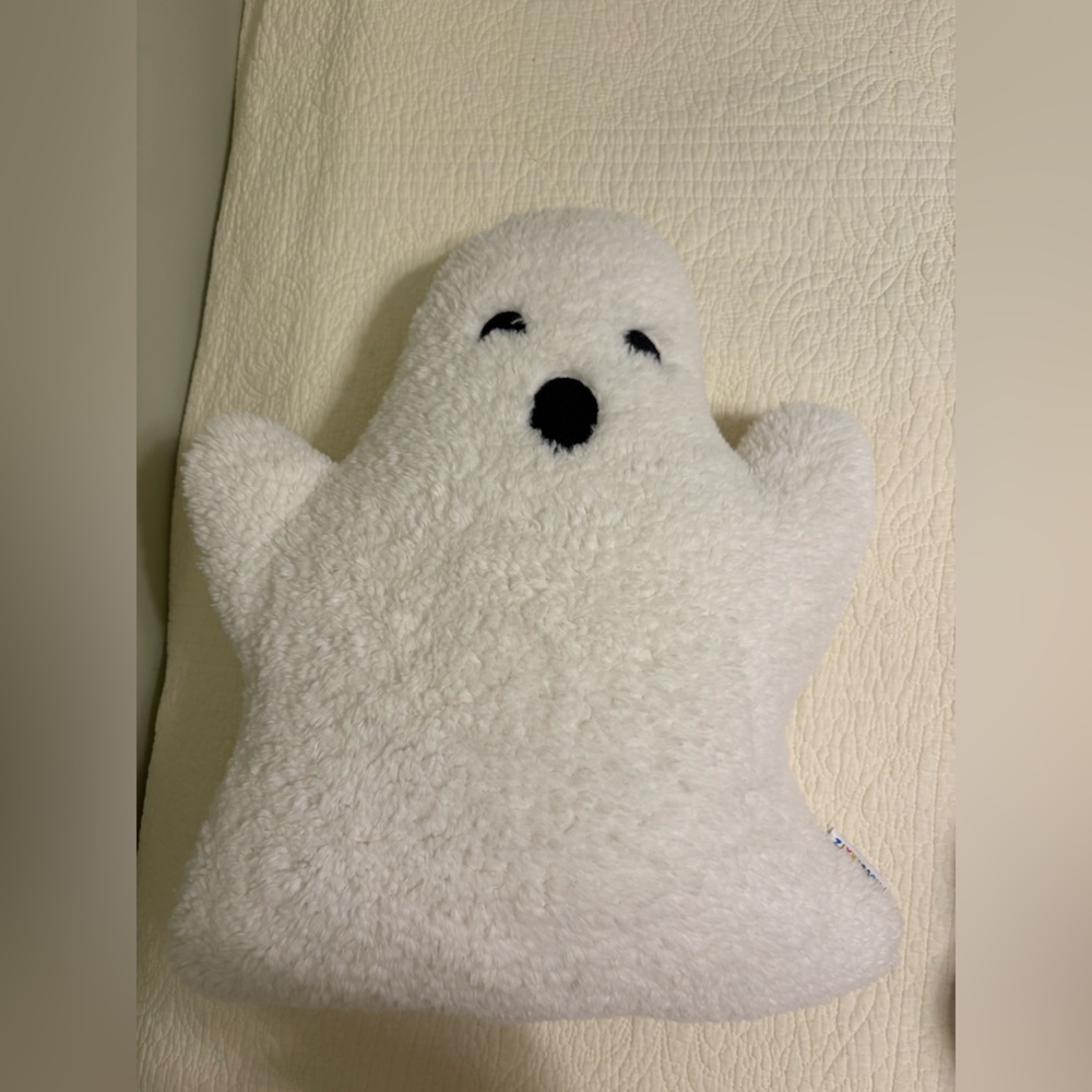 White Plush Ghost Pillow